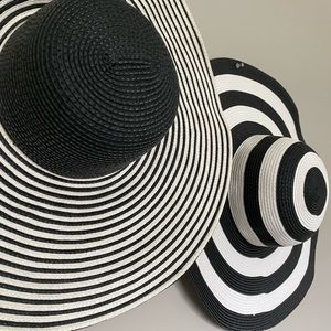 Women Beach Hats black and white